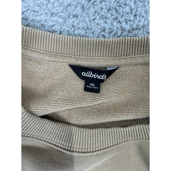 Allbirds Sweatshirt Mens Size XXL Crewneck Performance Stretch Hemp Tencel Beige - Picture 15 of 16